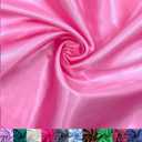 Eovea | Satin Fabric by The Yard | 60" Wide | Shiny Metallic | Sewing, Bridal, Lining, Drapery, Upholstery, DIY Crafts, Decoration (Pink, 2 Yard)