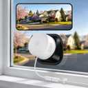 4MP 2K Window Security Camera, 5G & 2.4GHz WiFi Indoor Camera Wireless, Blacklight Color Night Vision Monitor Outside Window Cam Mount Glass, 24/7 Recording AI Motion Detection, Quick Magnetic Install