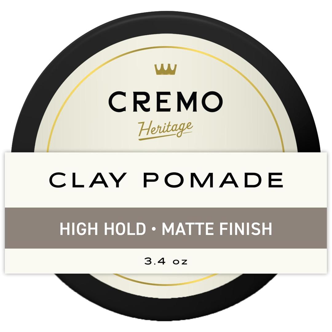 Cremo Hair Styling Clay, Premium Barber Grade Sculpting Clay for Hair Styling, 3.4 Oz