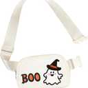 2 x Lamyba Halloween Purse Boo Basket Stuffers for Women Girls, Halloween Gifts for Women - Cute Halloween Fanny Pack, Fall Spooky Accessories Ideas, Halloween Crossbody Belt Bag Adjustable Strap