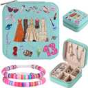 Blue Jewelry Jewelry Box Birthday Gift Merch for Girl Daughter,Music Fans Inspired Album Travel Jewelry Case Gifts from Father Grandpa,Portable Jewelry Organizer Storage,Love Gifts for Girlfriend