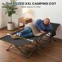 Oversized XXL Folding Camping Cot, 32" Heavy Duty Sleeping Cots, 78" L x 32" W x 18" H
