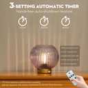 ULAROOM Battery Operated Lamp with Remote Control, Cordless Table Lamps with Timer & Replaceable LED Blub, Portable Dimmable Brightness Small Lamp for New Home Gift Decorative Corner Bedroom (Purple)