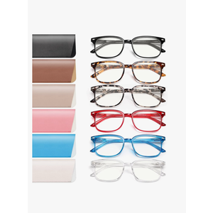 NOVIVON 6 Pack Reading Glasses for Women, Reading glasses men, Blue Light Blocking Readers, Computer eye glasses, Cheaters 1.25