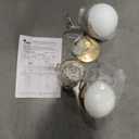 LMS Mid Century Pendant Lights, Brushed Gold Kitchen Island Light Fixtures with White Globe Glass Shade, Adjustable Hanging Cord, 2-Pack for Home Office Dining Room Bathroom, LMS-186PL-BGWS2PK