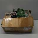 prelit Christmas Garland 9 ft with Lights - Red Style Pre lit Garland for Christmas Holiday Decorations. Thick Branch 230 Tips. 50 led Warm Yellow Lights| Pine Cones Dyed White| Red Berries