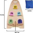 NI-ROU Vertical Cornhole Game with 8pcs Bags Wood Bean Bag Toss Games for Kids and Adults Outdoor & Indoor Use