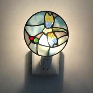 Stained Glass Dragonfly Night Light, Bedside Light, Suitable for Bedroom, Living Room, Children's Room, Plug into Wall