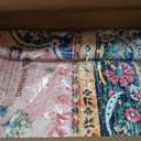 Area Rug 6x9 for Living Room Pink Boho Rug Vintage Rug Non-Slip Washable Low Pile Foldable Large Rugs for Bedroom Dining Room Indoor Floor Carpet