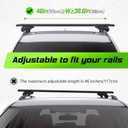 Universal Lockable Roof Rack Cross Bars, 52Adjustable Aluminum Crossbars with 200lbs Load Capacity for Car, Only Fit Raised Side Rails with Gap