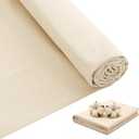 KUUP 100% Cotton Fabric by the Yard, 63" x 2 Yard Unbleached Muslin Fabric