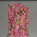 LASPIA Cowl Neck Dress Sexy Strap Shoulder Pleated Maxi Dresses Summer Wedding Guest Dresses for Women,Rose Red,Large