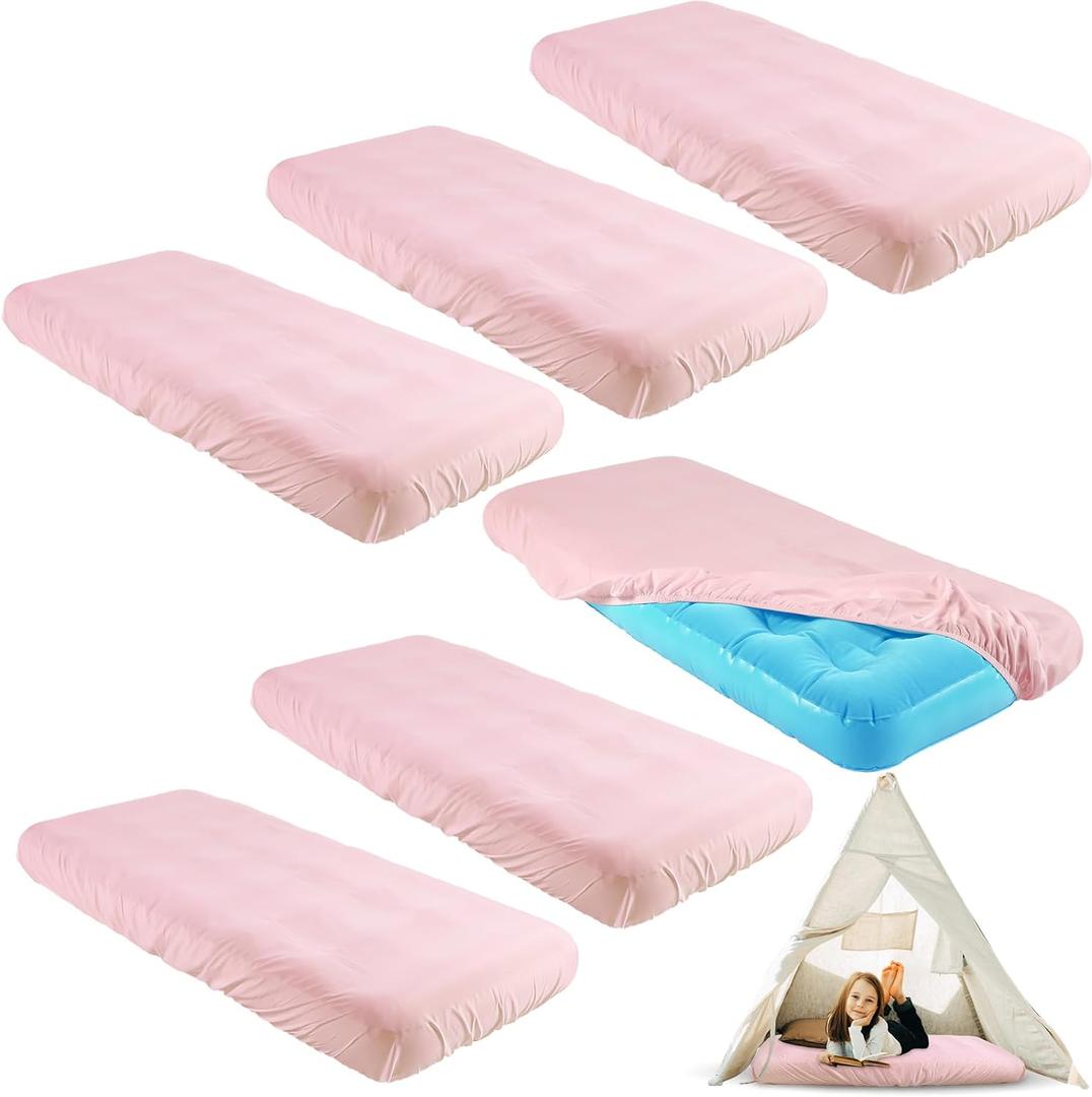 Breling Kids Air Mattress Fitted Sheets Compatible with Intex Cozy Kidz (Sheet Only) Toddler Inflatable Mattress Sheets for Kids Sleepover Party Travel Camping Airbed (Pink,6 Pcs) Breling Kids Air Mattress Fitted Sheets Compatible with Intex Cozy Kidz (Sheet Only) Toddler Inflatable Mattress Sheets for Kids Sleepover Party Travel Camping Airbed (Pink,6 Pcs)