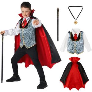 Morph Kids Vampire Costume Boys, Kids Vampire Costume, Boys Halloween Costumes, Vampires Halloween Outfit Kid (12-14 Years)