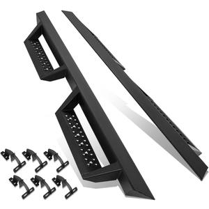 DNA MOTORING 2.75" Running Boards Compatible with 09-18 Ram 1500 Crew Cab, Square Board/Lowered Cleat Side Steps, STEPB-ZTL-8313