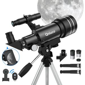 Telescope for Adults Beginners, 70mm Aperture 400mm Refractor Telescopes for Astronomy Beginners, Portable Travel Telescope Astronomy Gifts (40070)