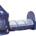 3PC Kids Play Tent with Tunnel and Ball Pit, Pop up Play Tents for Toddlers, Space World Playhouse for Indoor & Outdoor Use, Starry Sky Tent with Carry Bag, Ideal Gifts for Boys & Girls