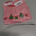 ZAXARRA Baby Christmas Sweatshirt Romper Striped Waffle Knit Jumpsuit Christmas Tree Embroidery Cute Boy Girl Holiday Outfit (Red)