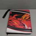 1008 Card Binder 9 Pocket, 3-Ring Trading Card Binder with 56 Page Removable Sleeves,Waterproof Trading Card Holder Collection Card Album Carrying Organizer Case for MTG TCG Cards- Fire CHAR (red)