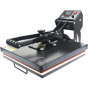 RoyalPress 15" x 15" Color LED Industrial-Quality Digital Sublimation Heat Transfer Machine T-Shirt Heat Press Machine, 15" x 15", Black