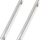 10 Pack Brushed Satin Nickel Cabinet Pulls knurled 6-1/4 Inch Hole Centers Kitchen Cabinet Handles Silver Drawer Pulls Cabinet Hardware