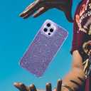 Fycyko Compatible for iPhone 11 Case Glitter,Luxury Cute Clear Flexible Plating Cover Camera Protection Shockproof Phone Case for Women Girl Design for iPhone 11 6.1'' Dark Purple