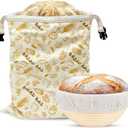 Banneton Bread Proofing Basket 9 Round with Linen Liner & Bread Bag  Sourdough Baking Supplies Kit | Natural Rattan Sourdough Proofing Basket, Bread Making Tools, Banneton Basket & Accessories