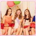 3 x Pink Birthday Princess Sash and Sunglasses for Women Birthday Girl Party Decoration Party Gifts