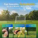 3-in-1 Soccer Goal with Soccer Rebounder and Backstop Net, Junior