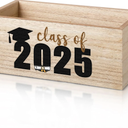 Class of 2025 Graduation Candy Dish - Rustic Wooden Bowl, Perfect for Cards & Letters, Great Party Decoration & Gift