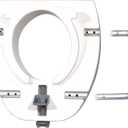 Drive Medical Premium Plastic Raised Toilet Seat with Lock and Padded Armrests, Elongated, Pack of 1