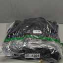 Non-Expandable Garden Hose 100feet, Flexible Water Hose with 10 Function Hose Nozzle, Lightweight, Tangle Free, Rust Proof for Yard (Black)