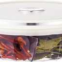 Round Spice Organizer Box with Lid  5-Compartment Clear Seasoning Container for Kitchen  BPA-Free Food Grade Storage for Herbs, Dried Chili, Star Anise & More