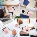 Desk Calculator, Envysun 12-Digit LCD Display Office Calculator  Dual Power, Compact and Lightweight, Easy-to-Read Display, Durable for Business, School, and Home (Pink)