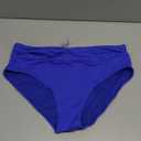 Tempt Me Women Mid Rise Bikini Bottoms Full Coverage Swimsuit Ruched Scrunch Swim Bottom (M, Royal Blue)