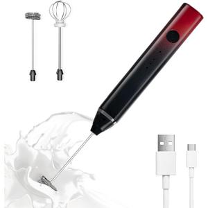 3 in 1 Electric Whisk Milk Foamer, Whisks 3 Speed Adjustable Foam Maker Blender for Coffee Matcha Latte Cappuccino Hot Chocolate