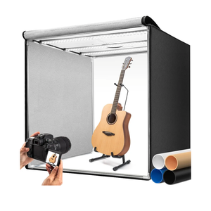 DUCLUS Light Box Photography 39×39 inch, 210 LED Large Photo Light Box with 3 Stepless Dimming Light Panels & 4 Matte PP Backdrops, Professional Photo Background Shooting Tent for Product Photography