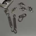 Tandefio 92 Pcs Sun Shade Sail Hardware Kit Heavy Duty Anti Rust Retractable Stainless Steel Outdoor Shade Sail for Triangle Rectangle Installation (Silver)