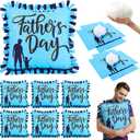 Mindsoft 6 Sets Father's Day DIY Pillow Craft Kits Cute Silhouette Tied Pillows with Happy Father's Day Design, Handmade Gifts for Dad, Craft Activities, Home Decoration & Party Decor Favors