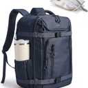 BAGSMART 35L Travel Backpack for Women & Men Fits 17-Inch Laptop, Airline Approved Carry On Backpack with Wet Pocket & Shoe Pouch, Water-Resistant Personal Item Travel Bag, Navy Blue