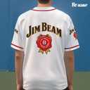 Vodka Baseball Jerseys Alcohol Shirts for Men Women Whiskey Shirts Alcohol Baseball Jersey, White Bourbon, Medium