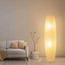 Paper Floor Lamp, Japanese Lamp with Rice Paper Lantern Shade, Minimalist Style Corner Floor Lamp for Bedroom, Office& Living Room (No Bulb)