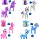 4 Pack Jumbo Unicorn Deformation Easter Eggs with Toys Inside for Kids Boys Girls Toddlers Easter Basket Stuffers Fillers Gifts Party Favors