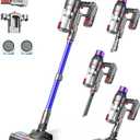 Cordless Stick Vacuum Cleaner for Home: Power Suction Vacuum Tangle-Free Lightweight Design & 2600mAh Detachable Battery Up to 50mins Runtime for Pet Hair Carpet Hardwood Floor