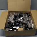 50 Pcs Plastic Spice Jars with Shaker Lids Containers Black Plastic Spice Bottles Seasoning Shaker Jars 3.3 Oz/ 100ml Seasoning Holder for Storing Herbs Powders