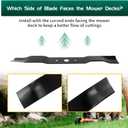Mulching Mower Blade Compatible with Ryo bi 20 Inch Lawn Mower, Replaces for 635373 33120BDB and 514061-49 (2 Pack)