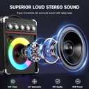 HWWR Karaoke Machine for Adults with 2 UHF Wireless Microphones, Portable Bluetooth Speaker PA System with 5 Adjustment Knobs, Supports Live Stream Port, Vocal Remover, TWS, Gift for Kids, Party Black