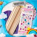 WATINC First Communion Banner Kit - 12 Set Holy 1st Communion Felt Banner Kit Baptism Christian Cross DIY Craft Decorations, Make Your Own Sunday School Church Hanging Crafts Supplies for Girls (Pink)