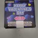 24 Pack Valentine Cards for Kids with Metal Brain Teaser Puzzles,Kids Valentines Day Gifts for School,Valentines Day Party Favors,Classroom Exchange Gift,Fidget Toys Bulk,Classroom Prizes