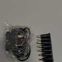 Universal 9V 2A Power Supply Charger 6.6FT, 100-240V AC Adapter to DC 9V 2A 1.8A 1.5A 1A 0.8A 0.5A Power Cord 8 Interchangeable plugs for Arduino UNO R3, Schwinn Bike, Crosley Cruiser Record Player